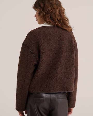 Jachetă  fleece de la WE Fashion pe maro