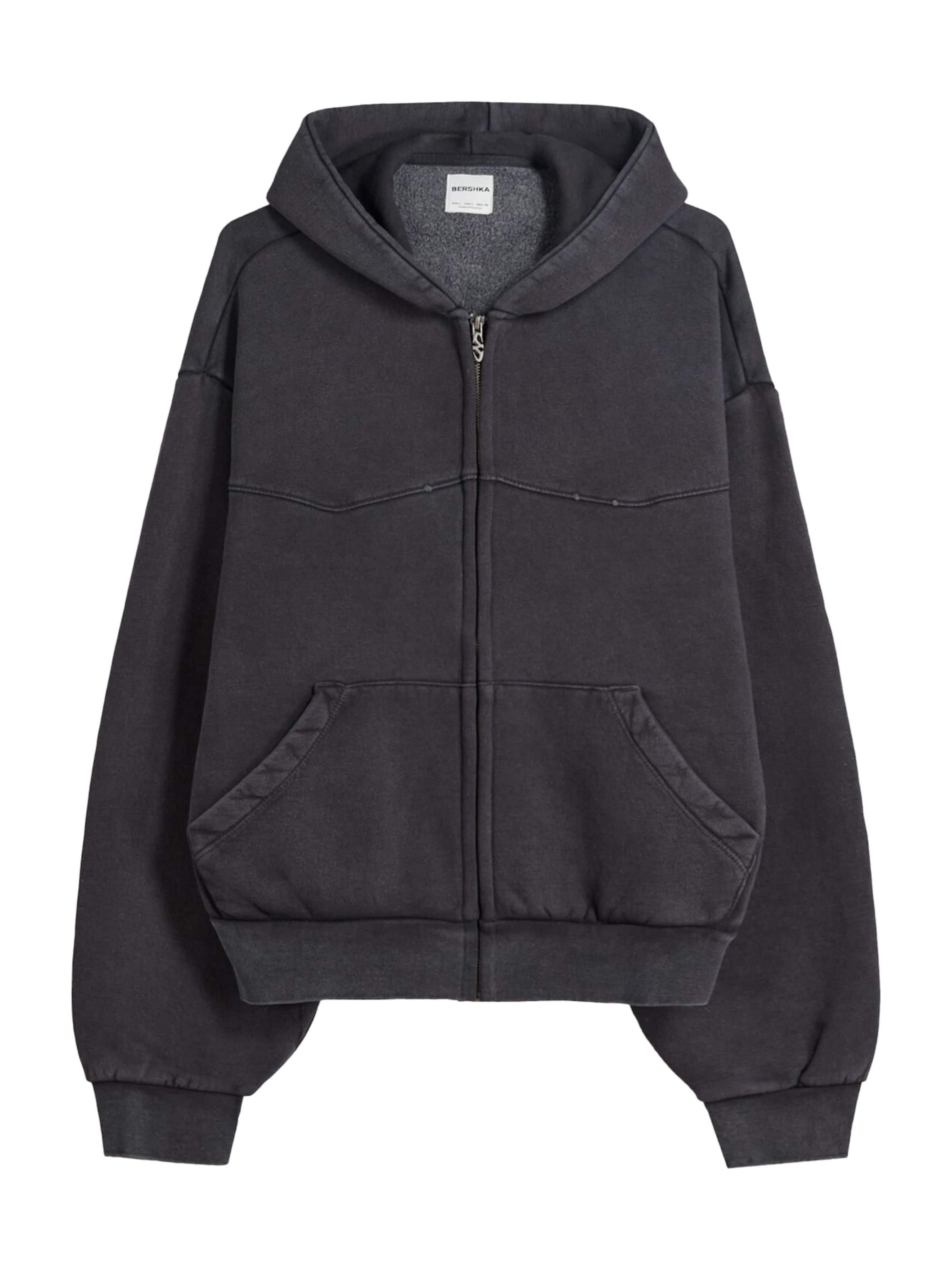Bershka Bluza rozpinana w kolorze czarnym, Podgląd produktu