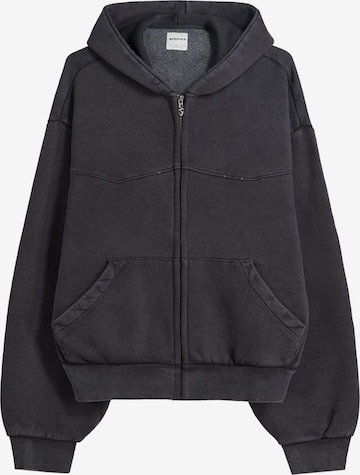 Giacca di felpa di Bershka in nero: frontale
