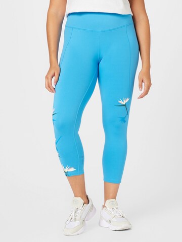 ADIDAS SPORTSWEAR - Skinny Calças de desporto 'Thebe Magugu Studio ' em azul: frente