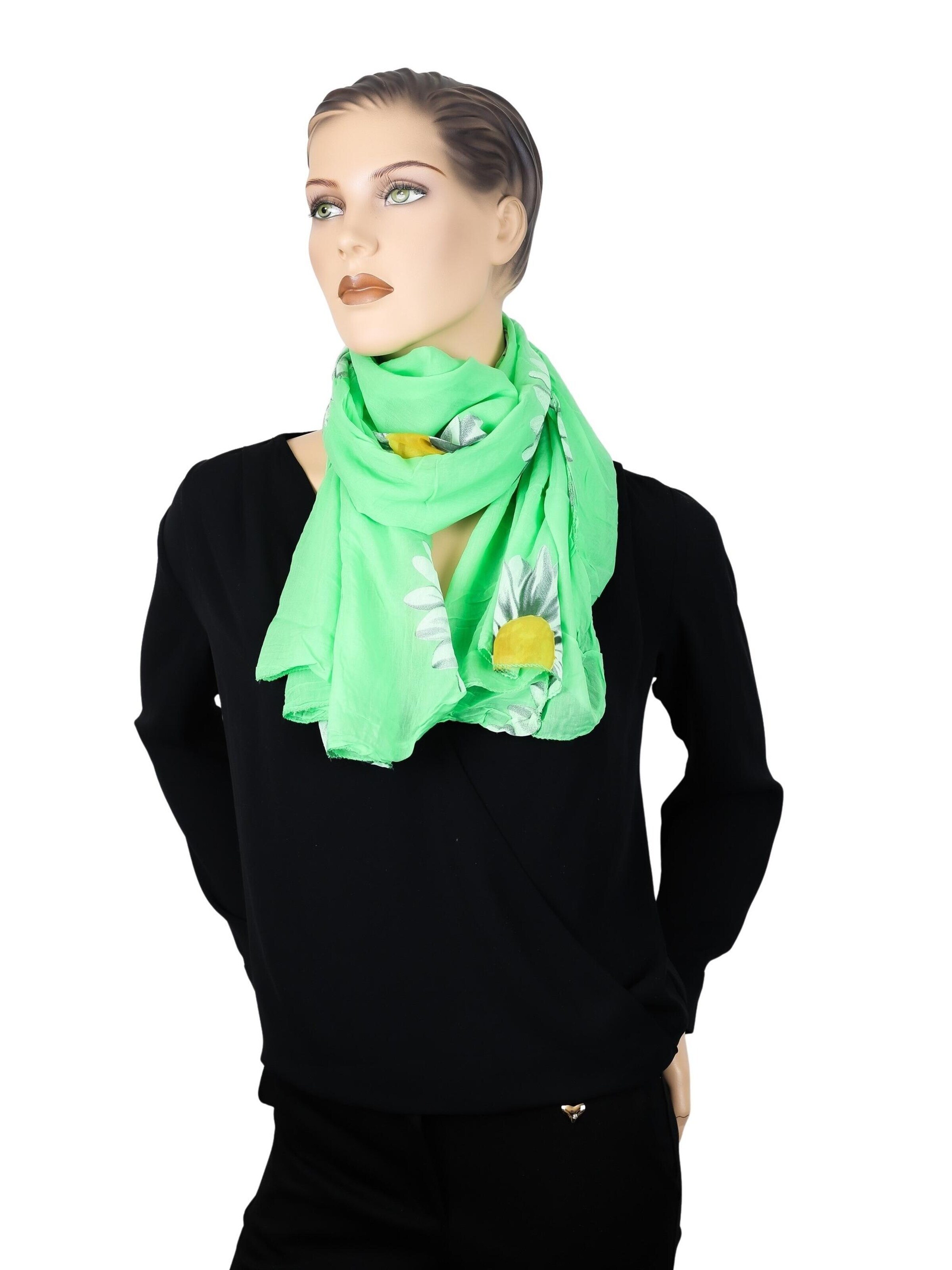 COLLEZIONE ALESSANDRO Scarf 'Softflower' in Green