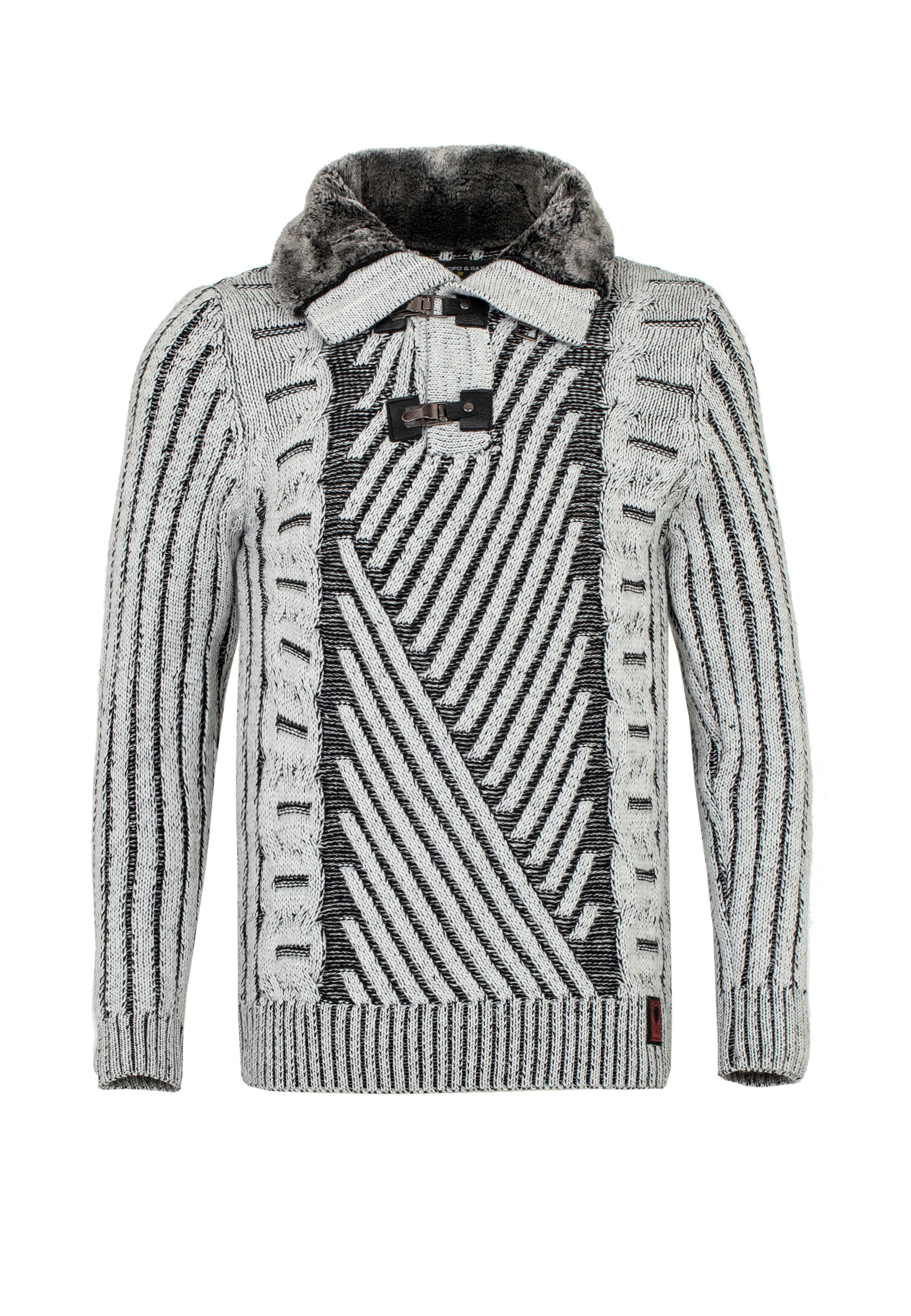 CIPO & BAXX Pullover in Grau: Vorderseite