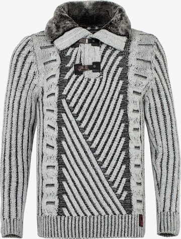 CIPO & BAXX Strickpullover 'CP212' in Grau: predná strana