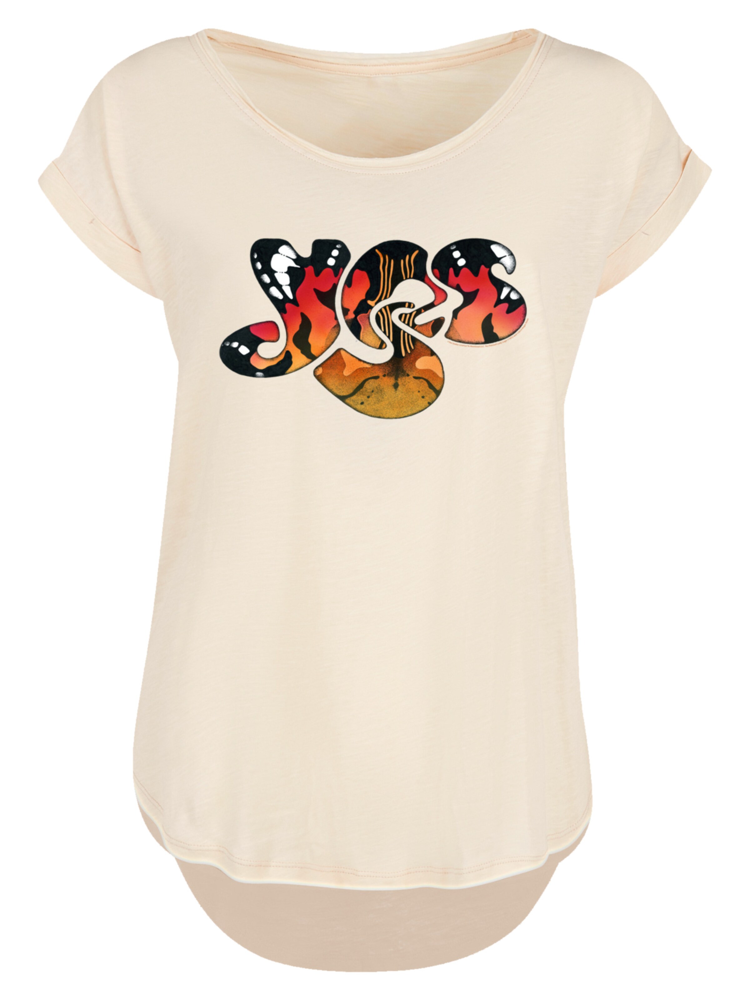 T-shirt 'Yes Ra Logo' F4NT4STIC en beige : devant