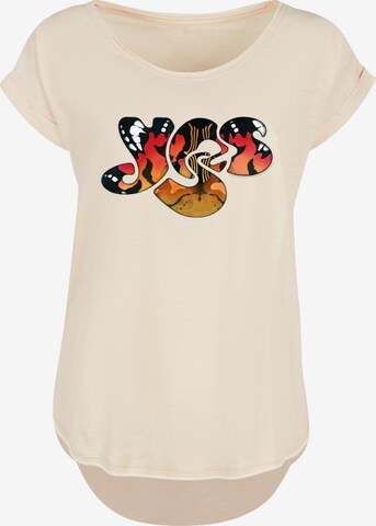 F4NT4STIC T-Shirt 'Yes Ra Logo' in Beige: predná strana