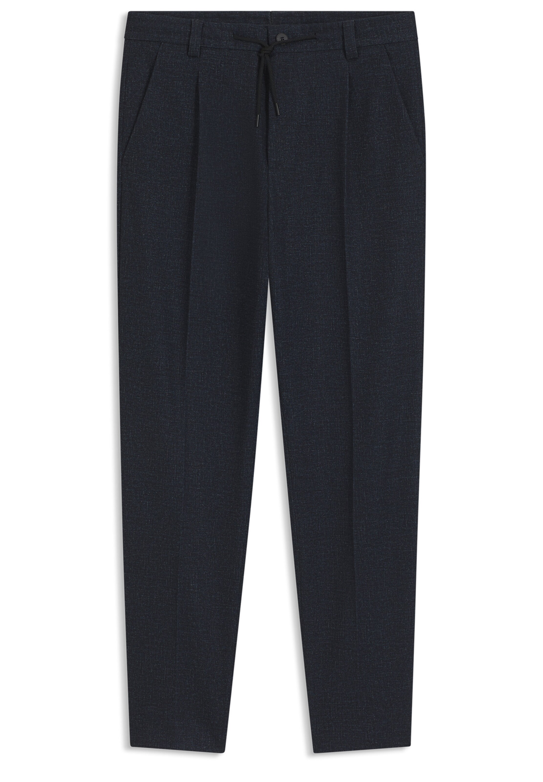 HUGO Slim fit Pleated Pants ' Teagan' in Blue: front