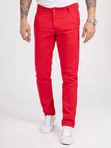 Rock Creek Regular Chino Pants in Red: front