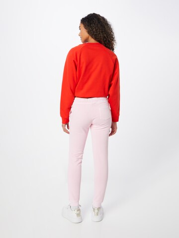 Vintage Supply Zúžený Kalhoty 'LOVE PEANUTS' – pink