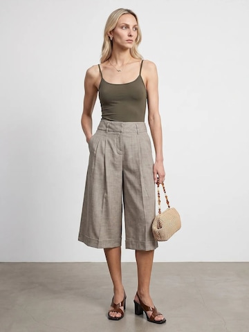 Dilvin Wide leg Broek 'Hose' in Beige
