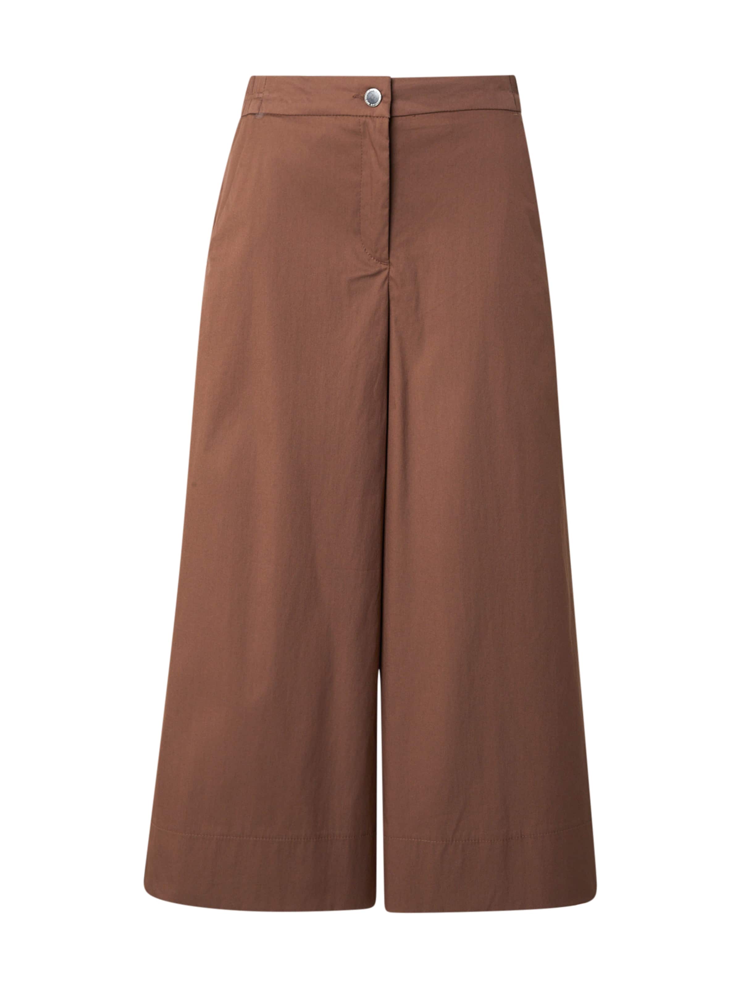 MAC Wide Leg Hose 'CAROLINE' in Braun: Vorderseite