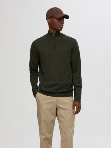 Pullover 'SLHTray' di SELECTED HOMME in verde: frontale