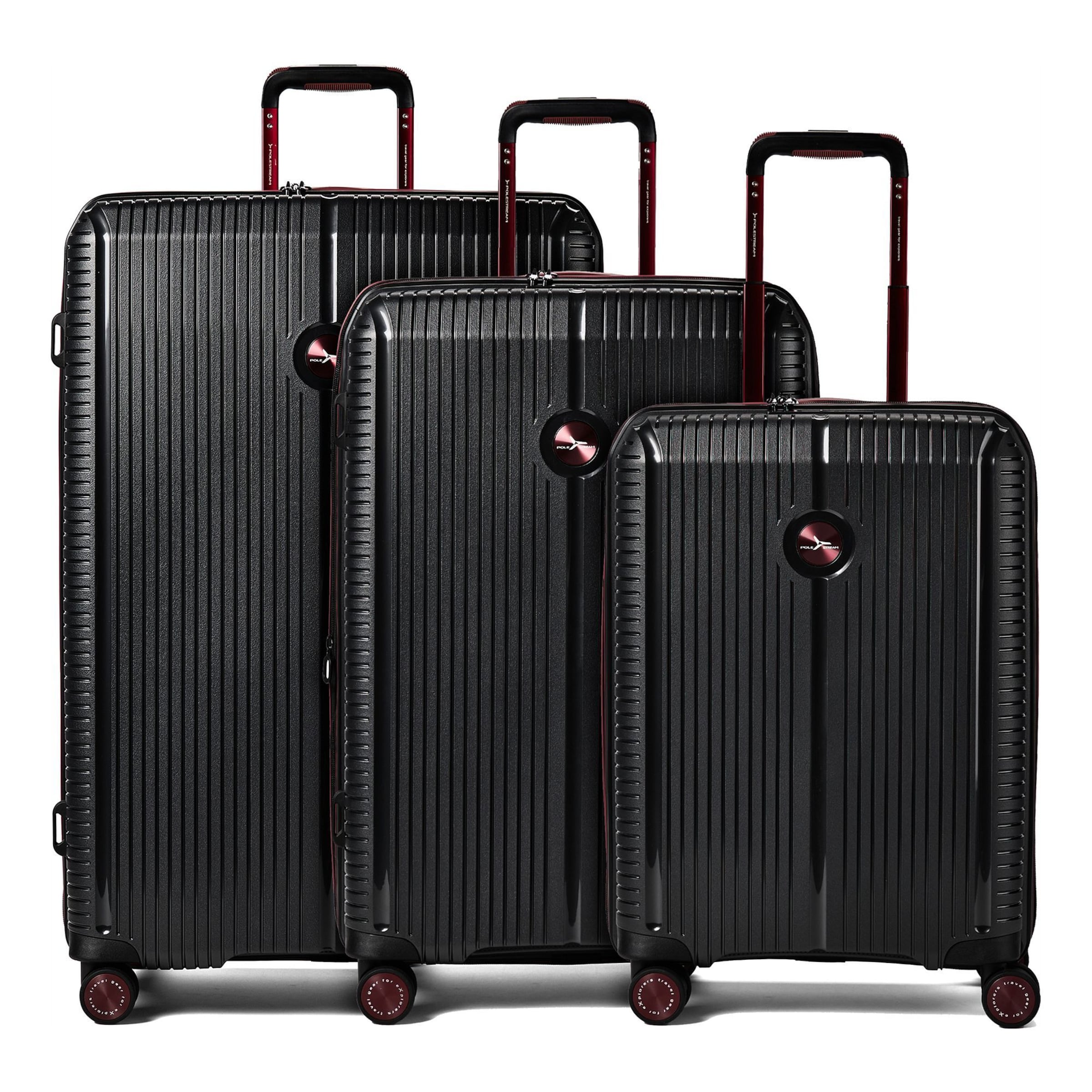 Polestream (STRZ) Suitcase Set 'Paris' in Black: front