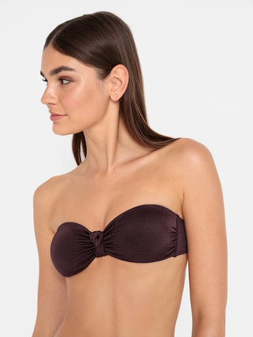 LSCN by LASCANA Bandeau Bikini Top 'Nele' in Purple: front