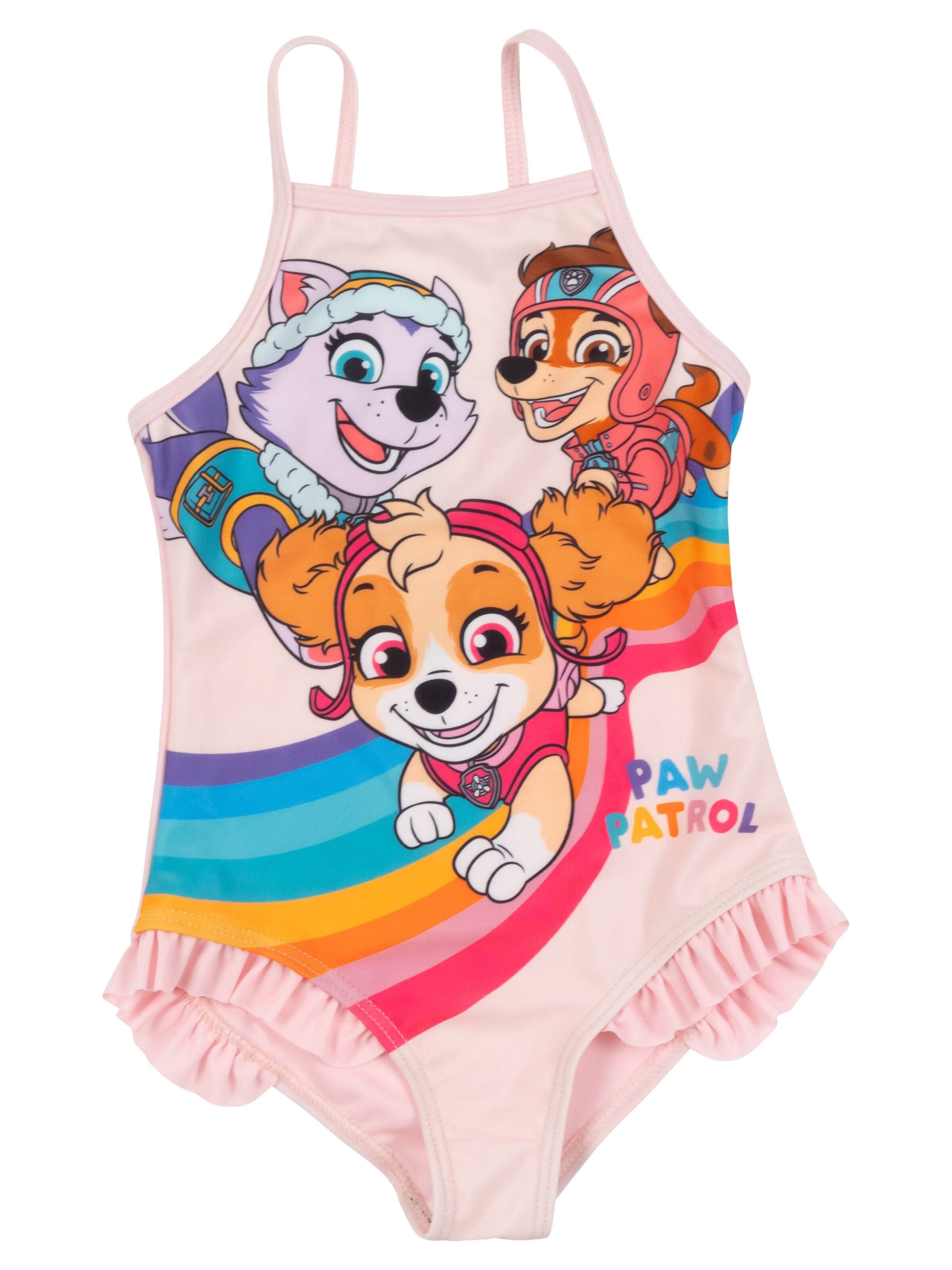 Paw Patrol Badeanzug 'Skye, Everest & Zuma'‌‌‌‌‌‌ in Pink: Vorderseite