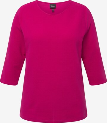 Sweat-shirt Ulla Popken en rose : devant