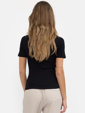 Esmé Studios T-shirt 'ESBlossom SS O-neck Rib' i svart