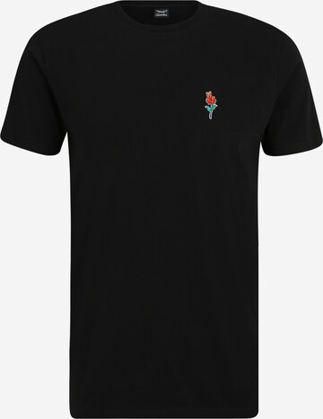 Iriedaily - Camiseta en negro: frente
