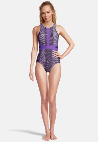 BECO the world of aquasports Bustier Badeanzug 'Hexagon' in Lila