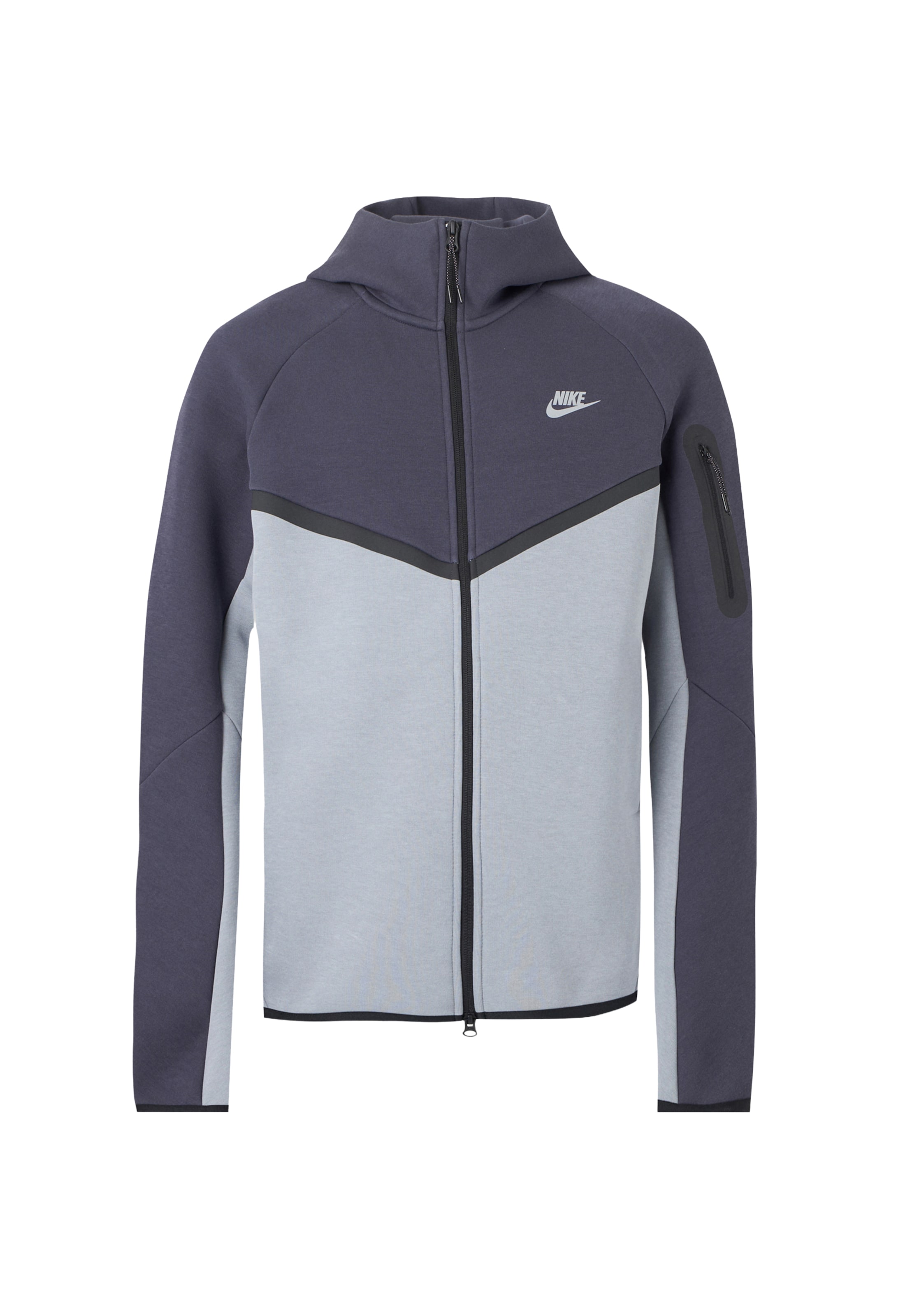 Giacca di felpa 'Tech Fleece' di Nike Sportswear in grigio: frontale