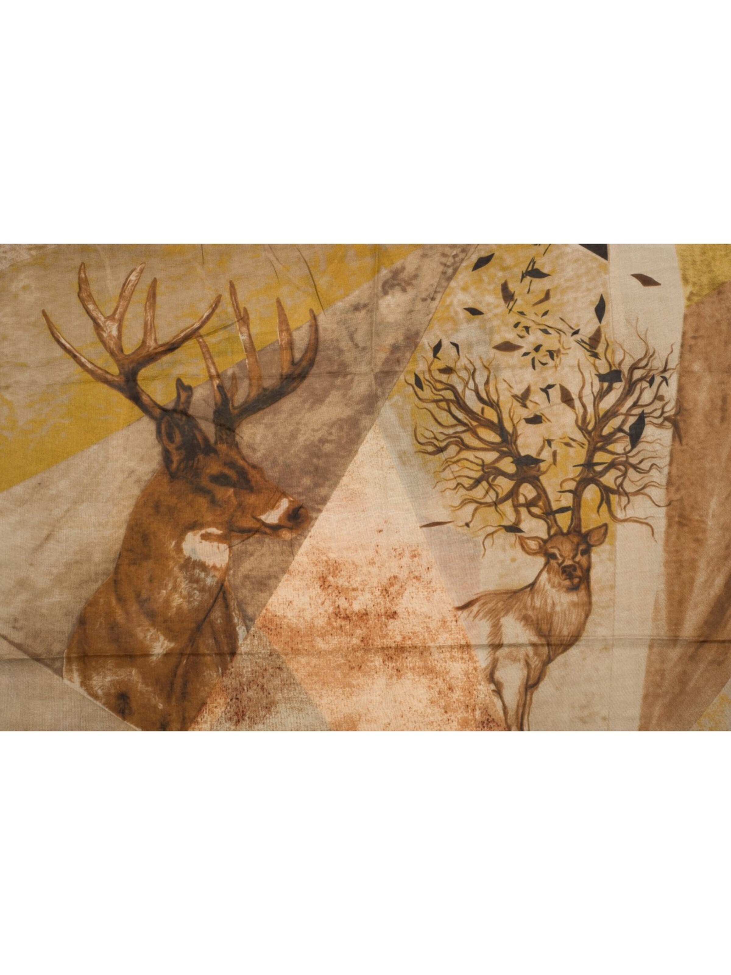 styleBREAKER Schlauchschal 'Loop Schal mit Hirsch Print'‌‌‌‌‌‌‌‌ in Braun