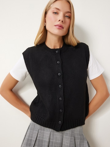 Happiness İstanbul Pleten brezrokavnik | črna barva