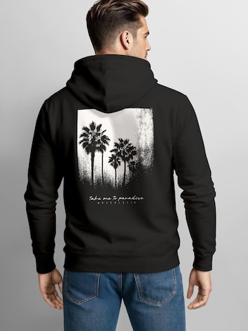 Neverless Sweatshirt 'Palmen' in Black