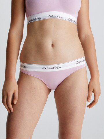 Calvin Klein Underwear Thong in Purple: front