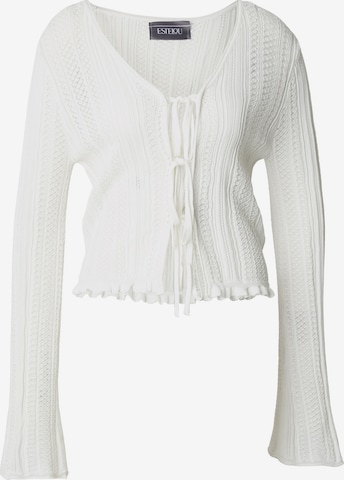 Cardigan Estelou en blanc : devant