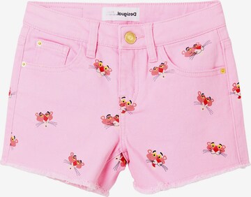 Desigual Regular Jeans in Roze: voorkant