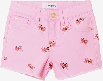 Desigual Regular Jeans i rosa: framsida