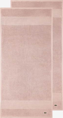 LACOSTE Handtuch 'LLECROCO' in Pink: Vorderseite