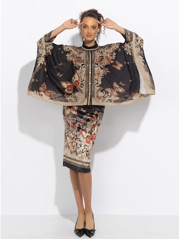 JIORO Tunic 'MIDNIGHT BUTTERFLIES' in Black