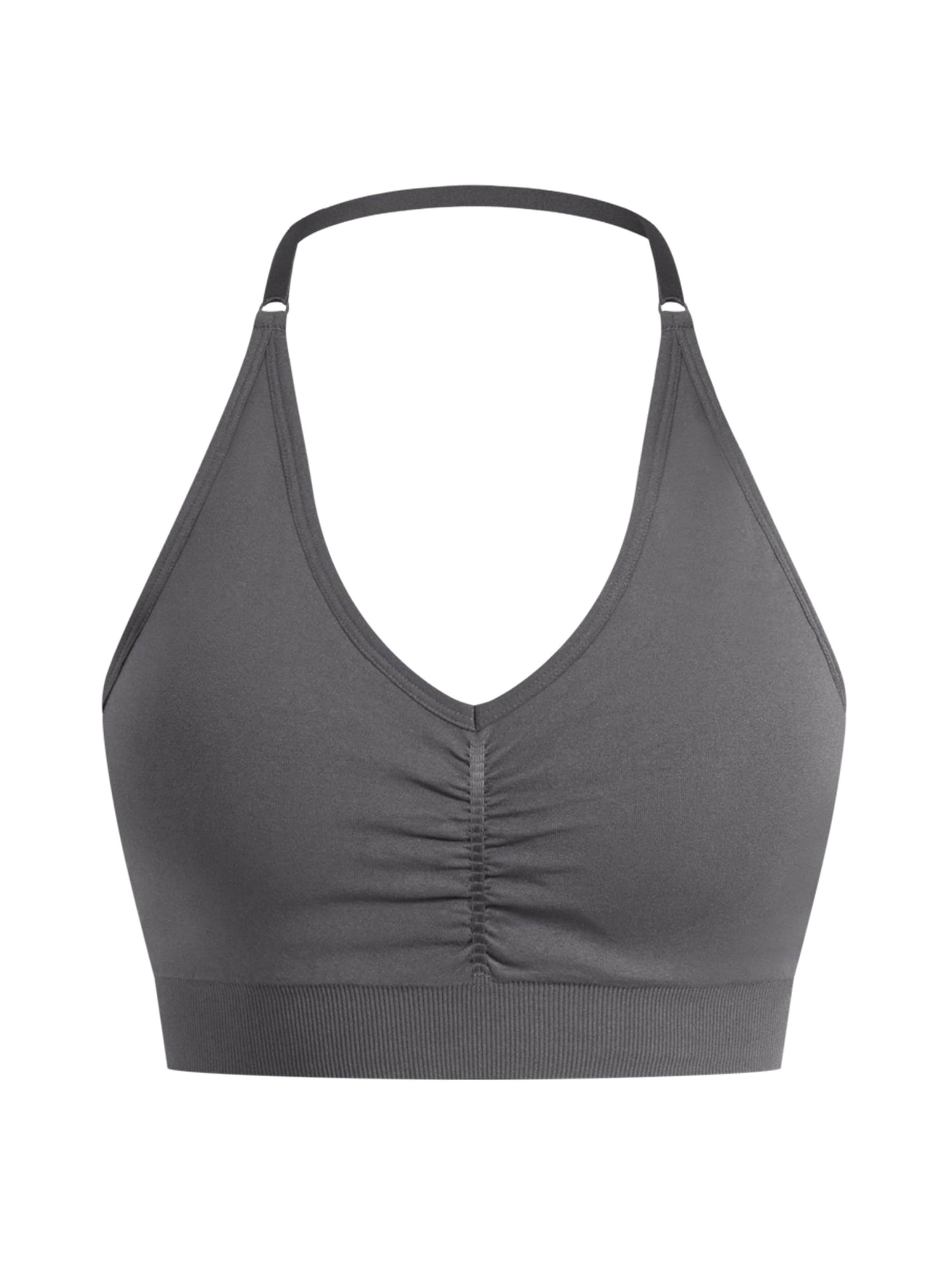 Smilodox Sports bra in Anthracite / Black, Item view