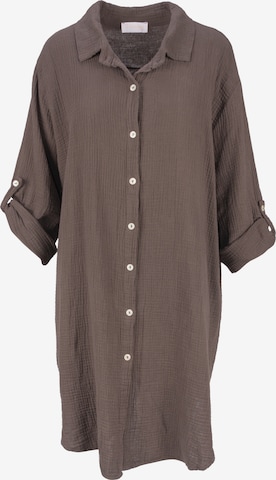 Chemisier 'Jessy' Seasons of April en marron : devant