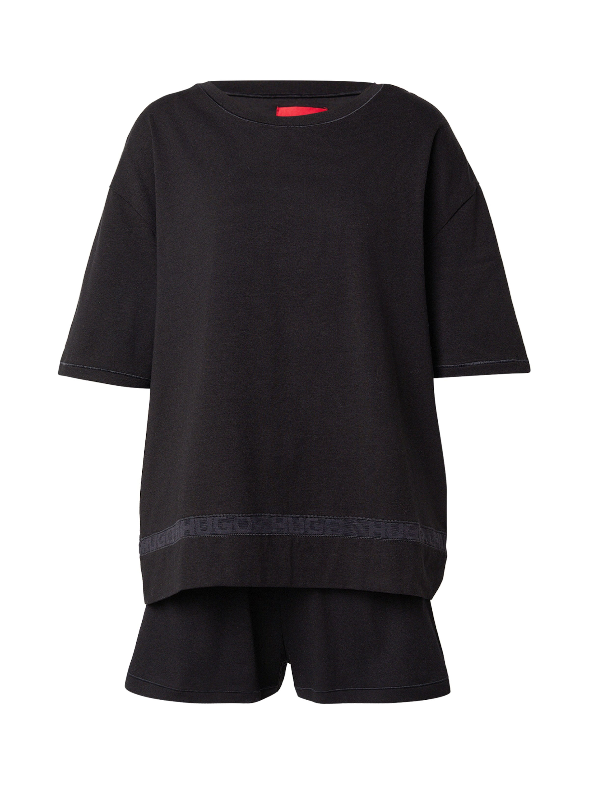 Shorty HUGO en noir : devant