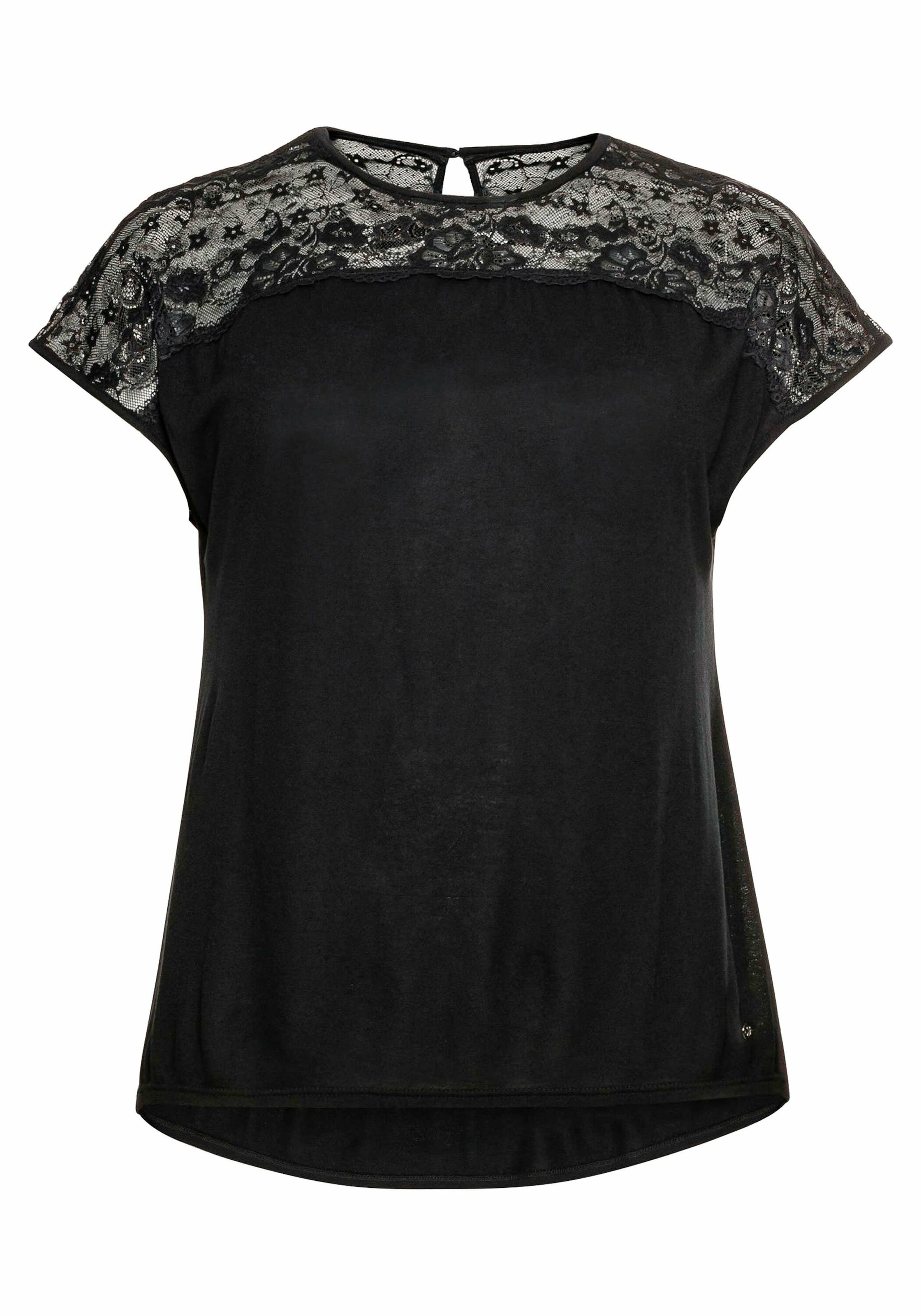 SHEEGO Блуза в черно: отпред