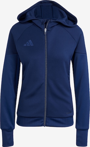 ADIDAS PERFORMANCE Athletic Zip-Up Hoodie 'Tiro 25' in Blue: front