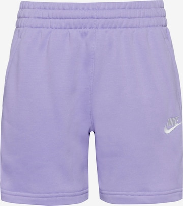 Nike Sportswear Regular Shorts 'Club Fleece' in Lila: predná strana