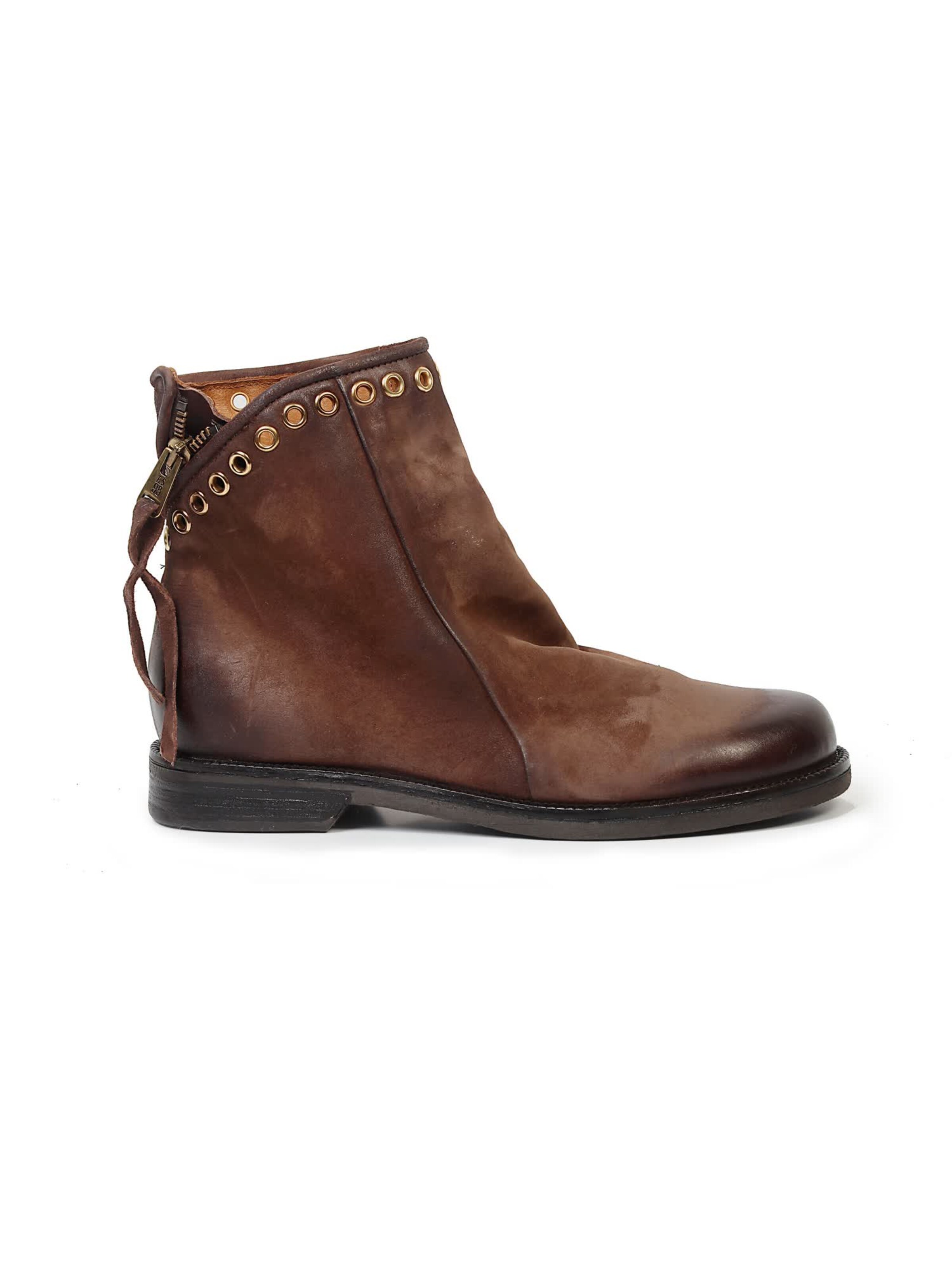 A.S.98 - Botas pelo tornozelo 'Alayna' em castanho: lateral