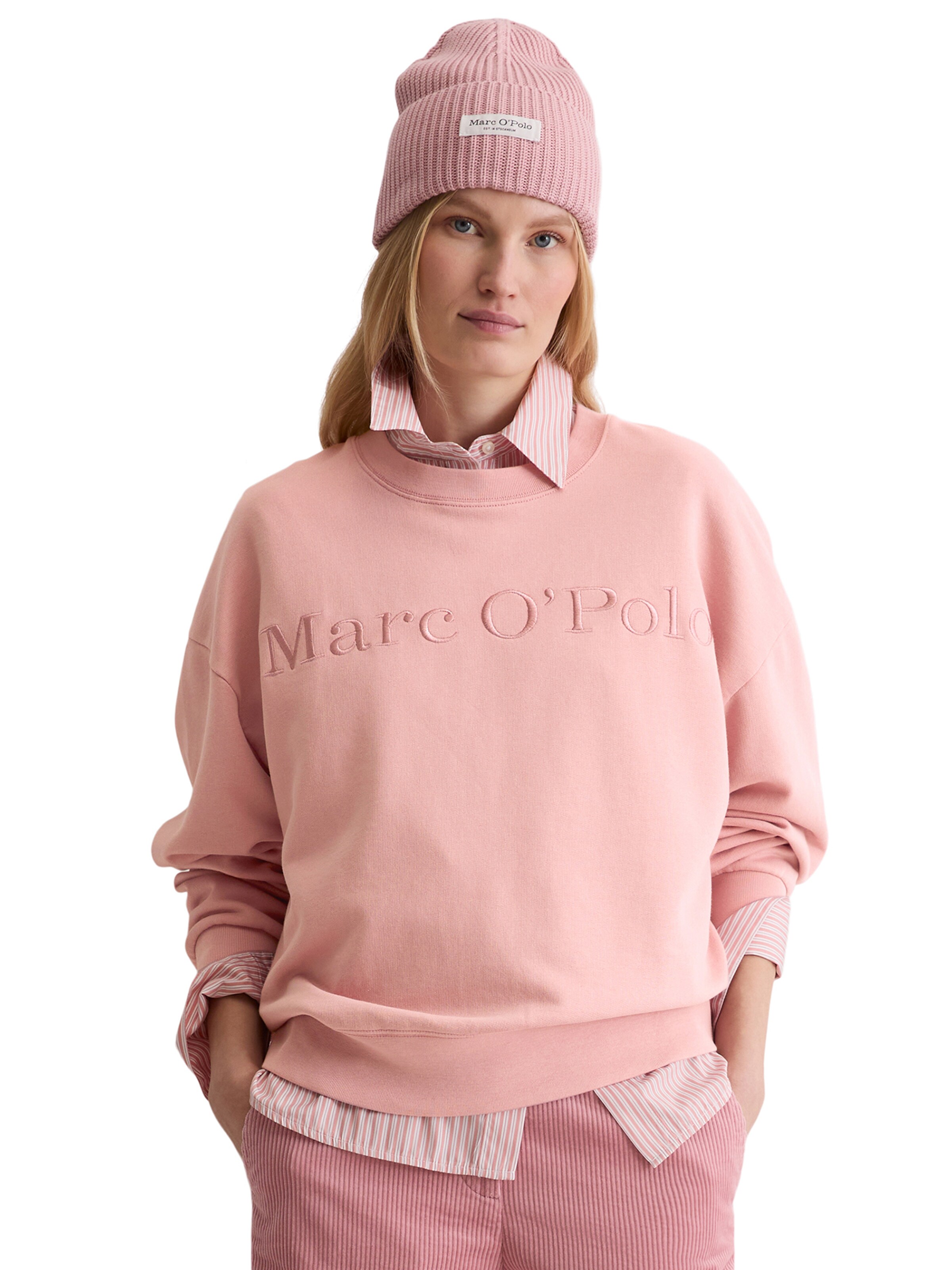 Sweat-shirt Marc O'Polo en rose : devant