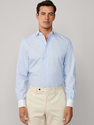 Coupe regular Chemise Hackett London en bleu : devant