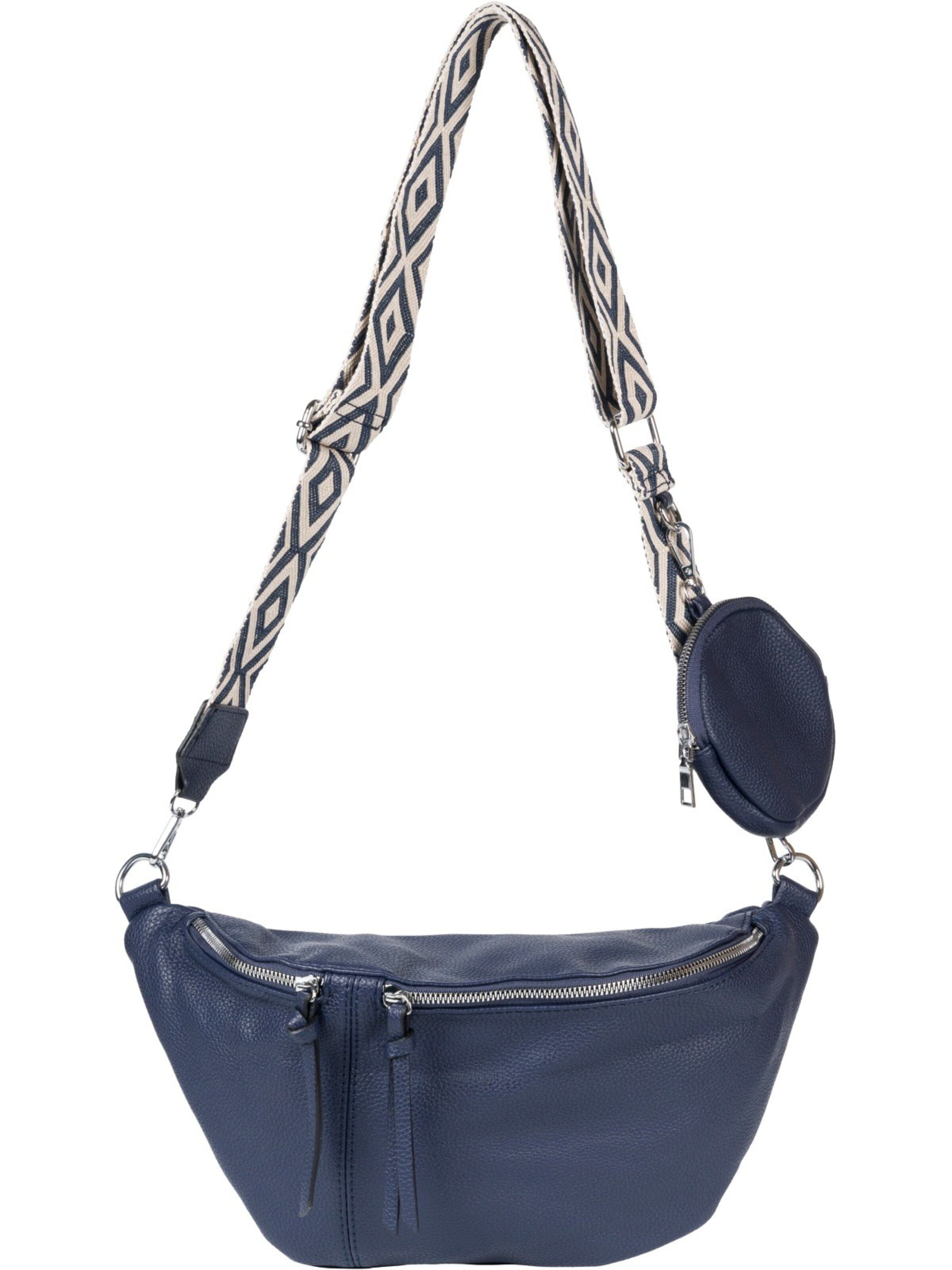 styleBREAKER Crossbody bag 'Halbmond Crossbody Bag Set 3-Teilig' in Blue: front