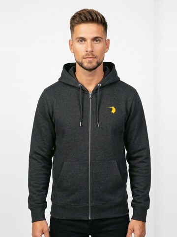 Rednib Zip-Up Hoodie 'Express Stitch' in Grey