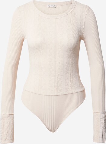 Free People Shirt Bodysuit 'PIECE OF ME' in Beige: front