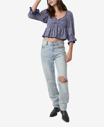 Free People - Blusa 'BRITTNEE' em azul