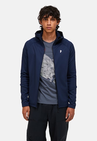 Veste en polaire PEAK PERFORMANCE en bleu : devant