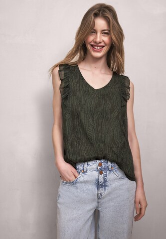 Street One Studio Blouse in Green: front