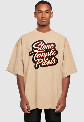 Merchcode T-Shirt 'Stone Temple Pilots - Script Master' in Beige: Vorderseite