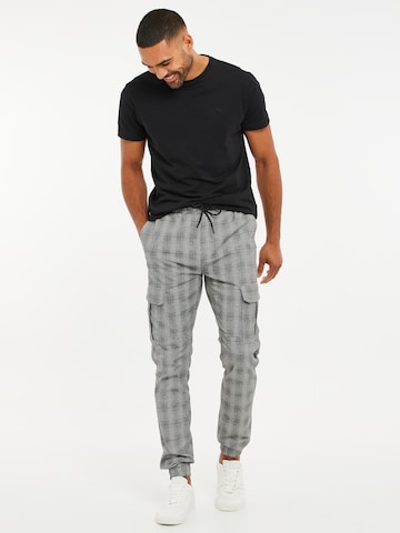 Threadbare Tapered Cargo Pants in Grey