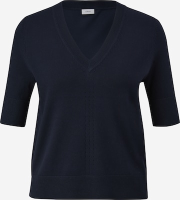 s.Oliver BLACK LABEL Trui in Blauw: voorkant